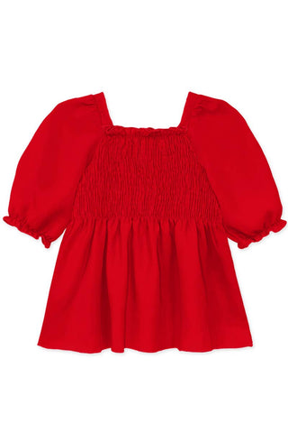 Red Puff Sleeve Top