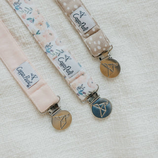 Copper Pearl Autumn Binky Clips