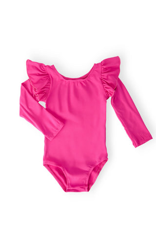 Hot Pink Flutter Leotard