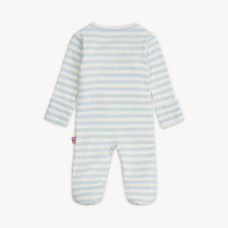 Magnetic Me Blue Stripe Organic Cotton Footie