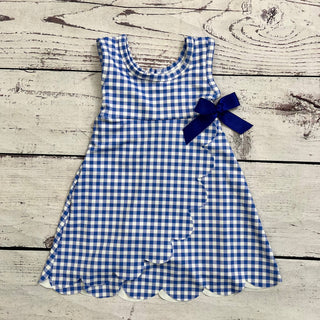 Gingham Scallop Athletic Dress with Shorts