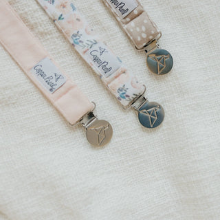 Copper Pearl Autumn Binky Clips