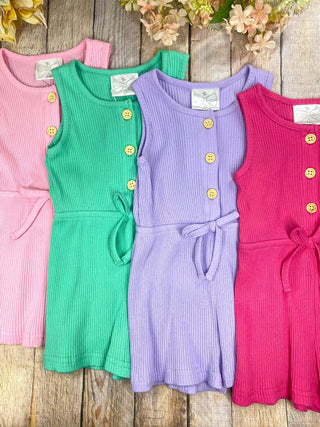 Essential Everyday Cotton Romper - Lavender
