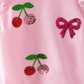 Cherry Sequin Baby Romper