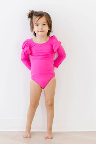 Hot Pink Flutter Leotard