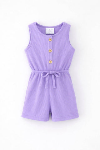 Essential Everyday Cotton Romper - Lavender