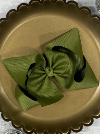 5.5" Oversize Grosgrain Hair Bow | Alligator Clip