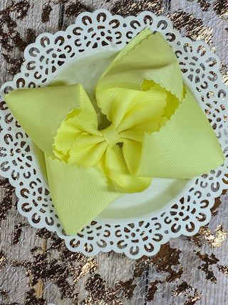 5.5" Oversize Scalloped Hair Bow | Clip or Headband
