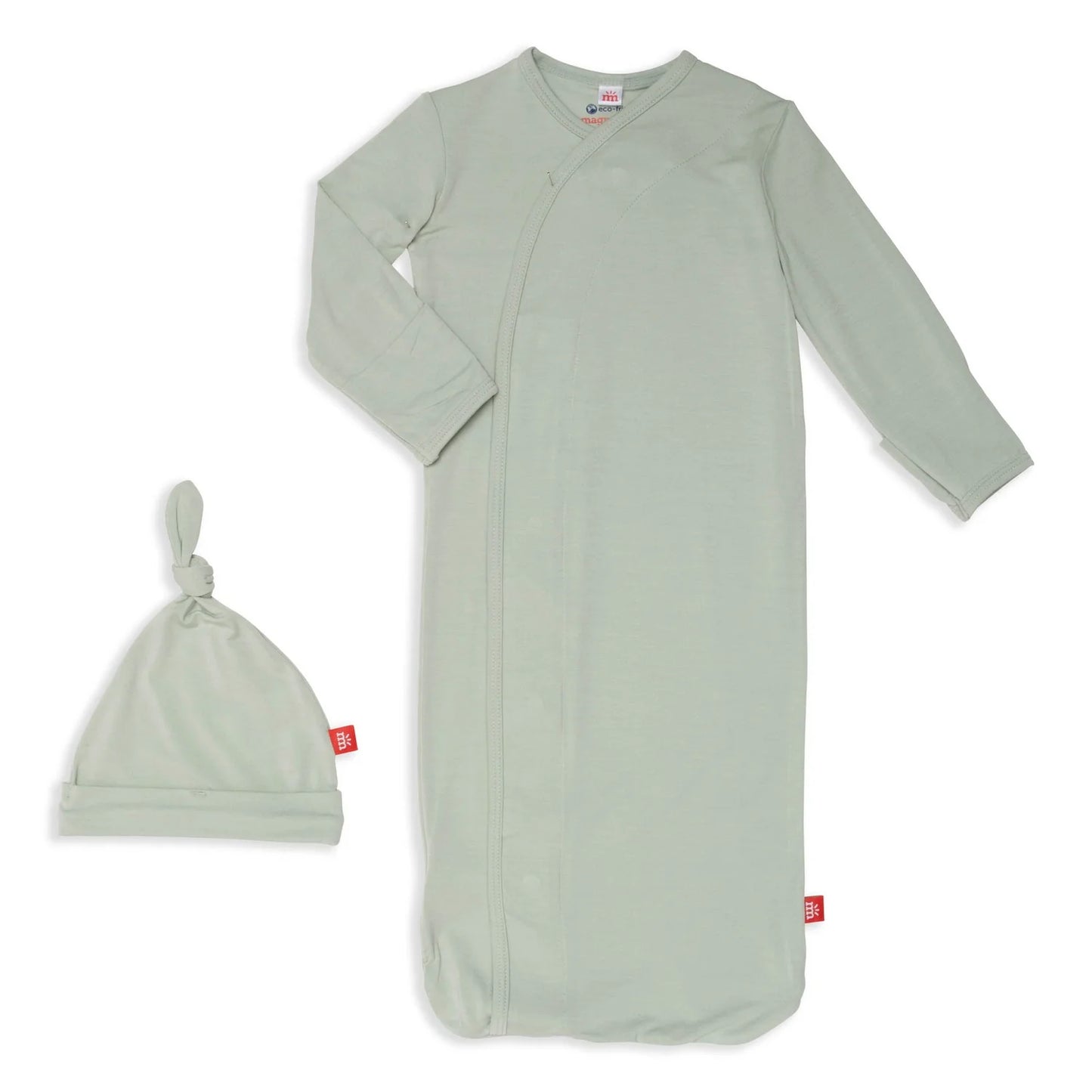 Magnetic Me Seafoam Modal Cozy Sleeper Gown + Hat set