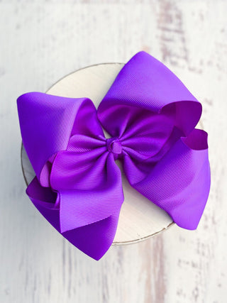 6.5" Texas Size Grosgrain Hair Bow | Alligator or French Clip