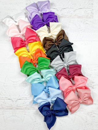 6.5" Texas Size Grosgrain Hair Bow | Alligator or French Clip