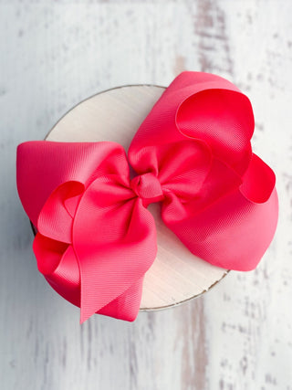 6.5" Texas Size Grosgrain Hair Bow | Alligator or French Clip