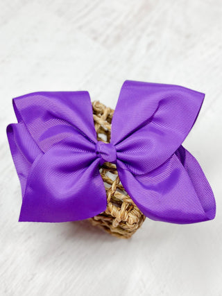 6.5" Texas Size Grosgrain Hair Bow | Alligator or French Clip