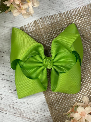 6.5" Texas Size Grosgrain Hair Bow | Alligator or French Clip