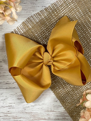 6.5" Texas Size Grosgrain Hair Bow | Alligator or French Clip