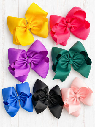 6.5" Texas Size Grosgrain Hair Bow | Alligator or French Clip