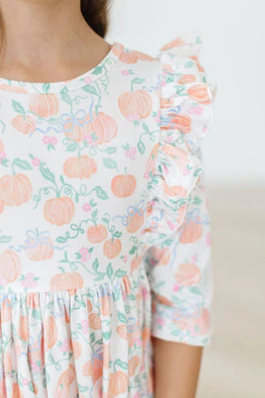 Pumpkins Ruffle Twirl Dress