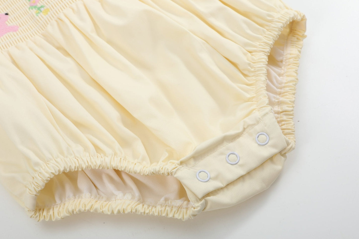 Lil Cactus Yellow Petal Collar Smocked Bubble Romper